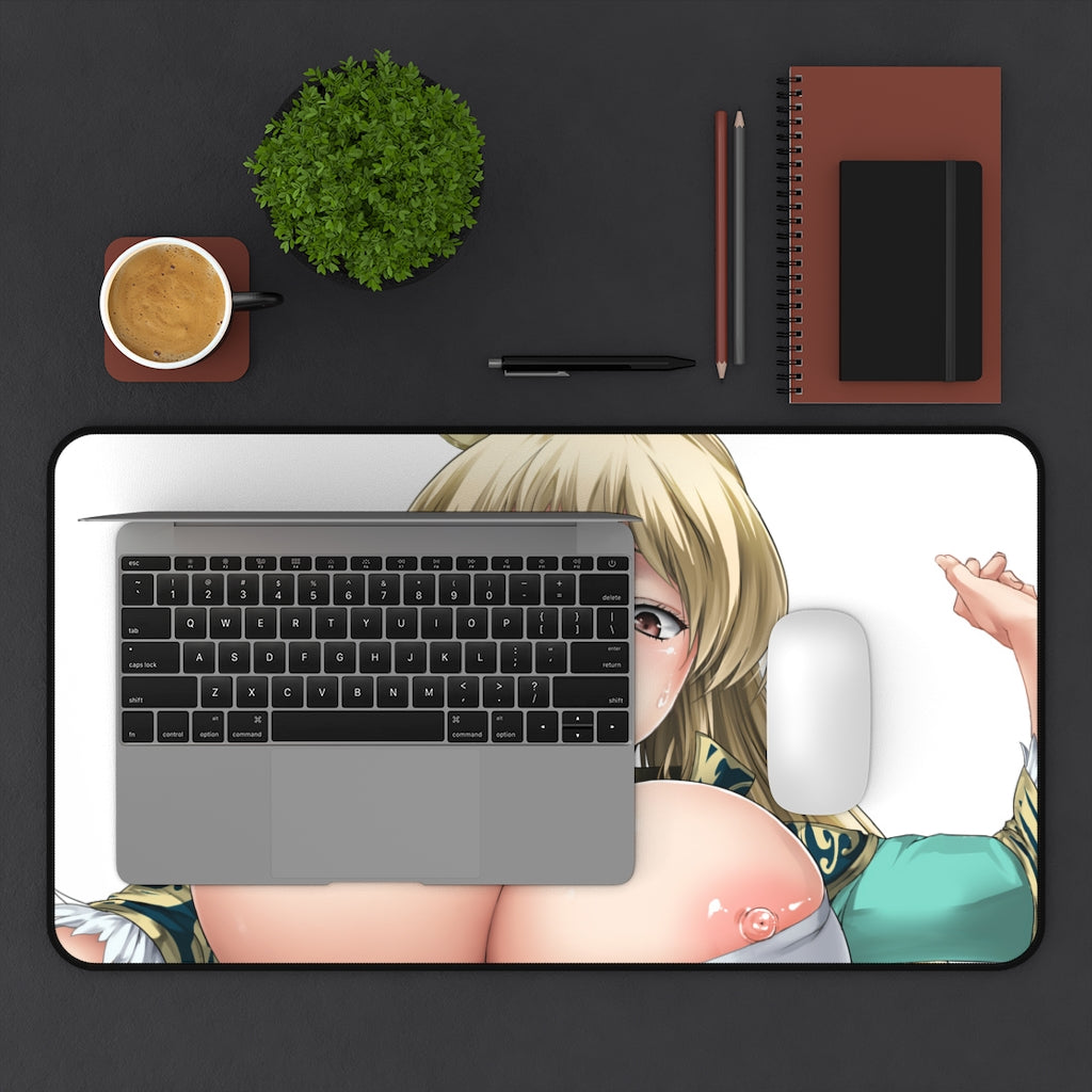 Dynasty Warriors Wang Yuanji Nude Tits Desk Mat - Non Slip Mousepad