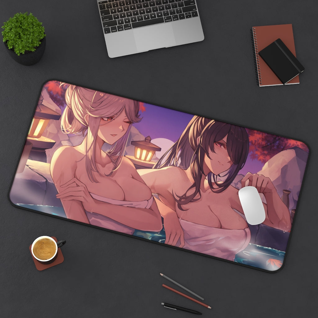 Genshin Impact Mousepad - Onsen Beidou And Ningguang Large Desk Mat - Mouse Pad - Ecchi MTG Playmat