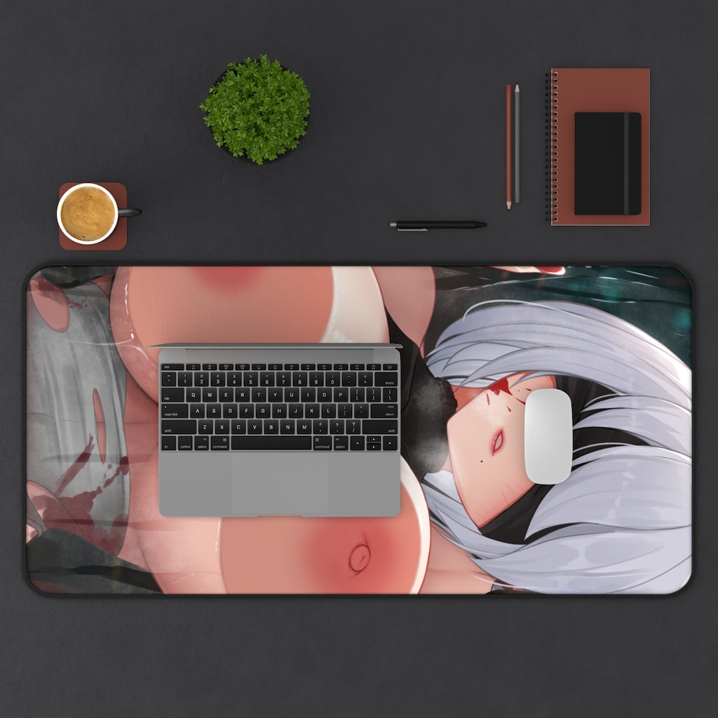 Nier Automata Hentai Nude Tits 2B Desk Mat - Non Slip Mousepad