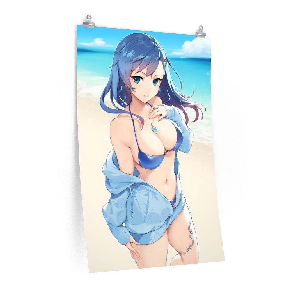 Maria Traydor Bikini Star Ocean Ecchi Poster - Lewd Premium Matte Vertical Poster - Adult Wall Art