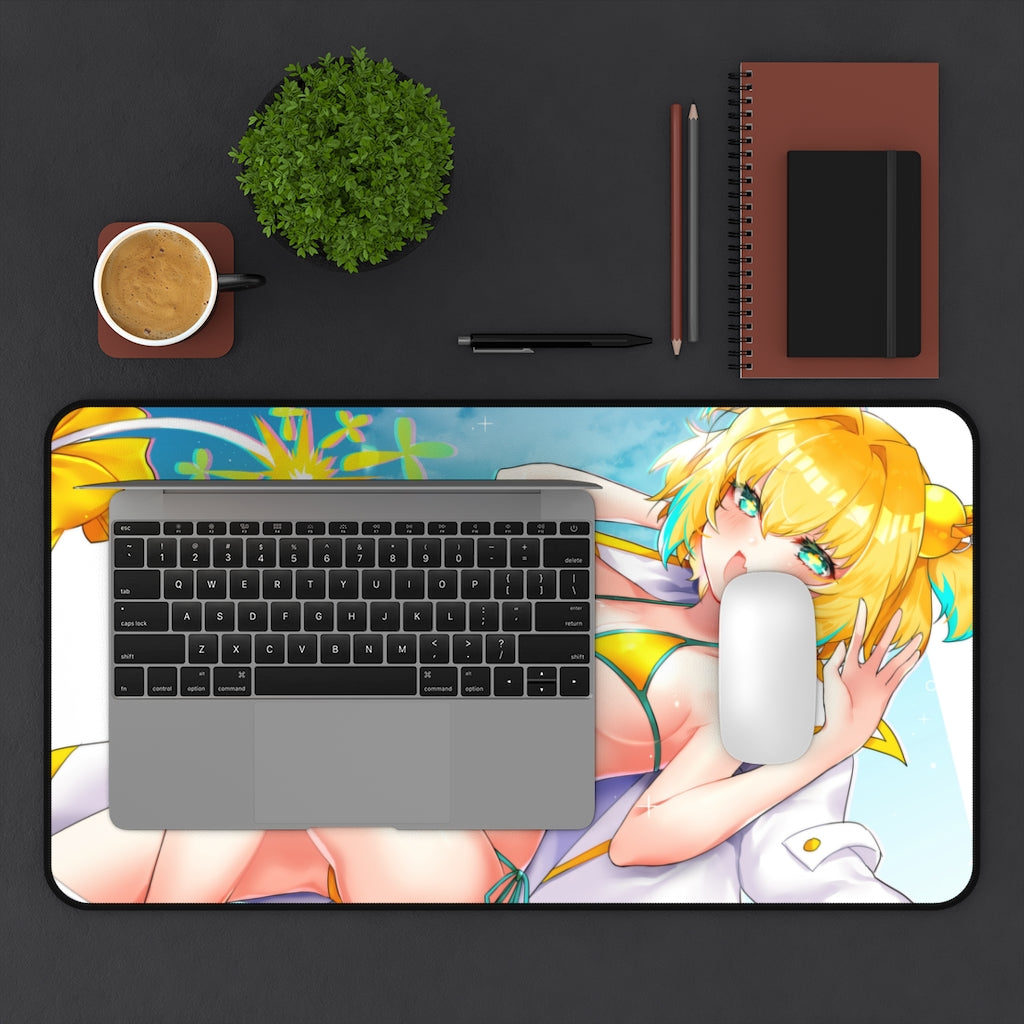 Sexy Pine Bikini Bomber Girl Bomberman Desk Mat - Non Slip Mousepad