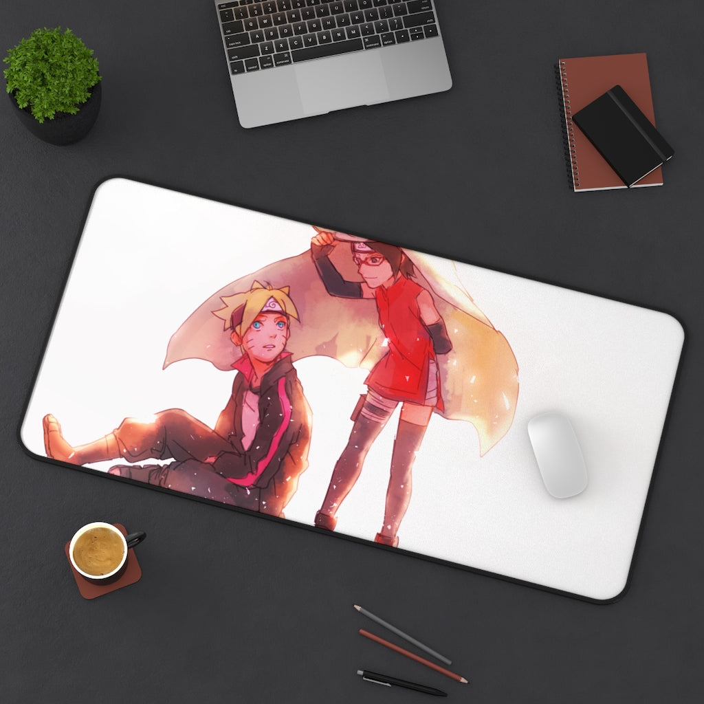 Sarada & Boruto - Naruto Shippuden Anime Computer Mouse Pad / Desk Mat - The Mouse Pads Ninja 31" × 15.5" Home Decor