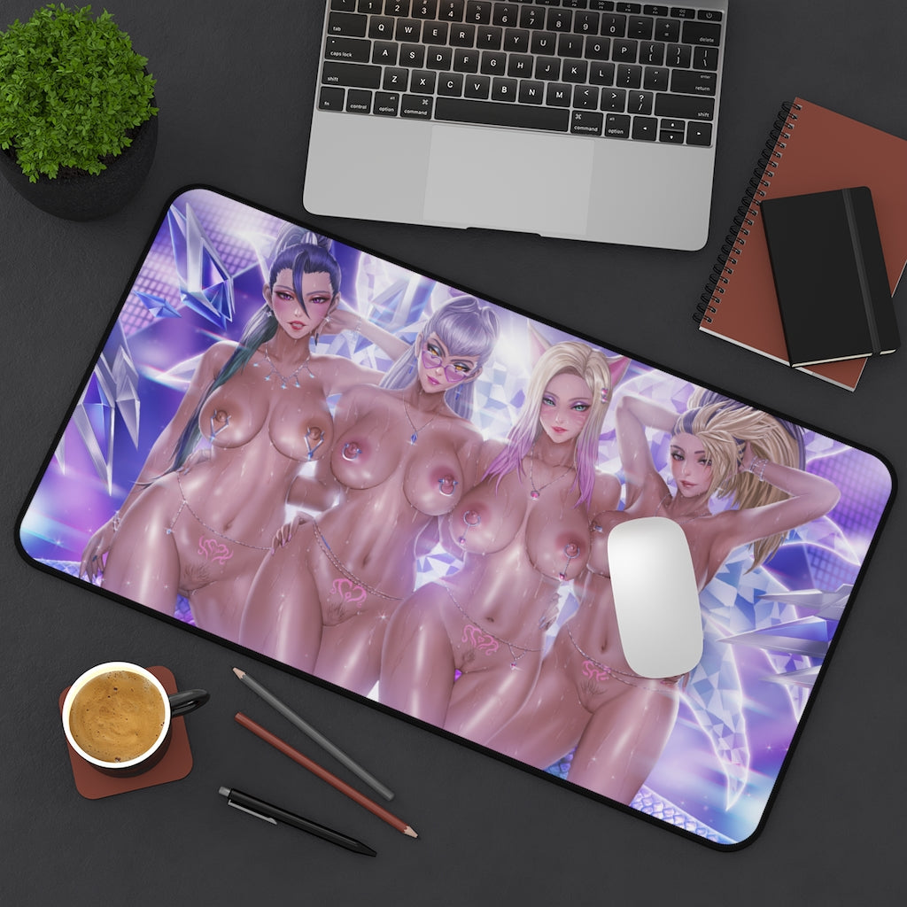 Nude Hentai Waifus League of Legends Desk Mat - Lewd Mousepad - Sexy Anime Girl Playmat