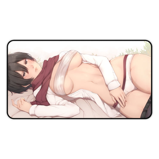 Attack On Titan Anime Mousepad - Mikasa Large Desk Mat - Ecchi Mouse Pad - Shingeki no Kyoji Playmat