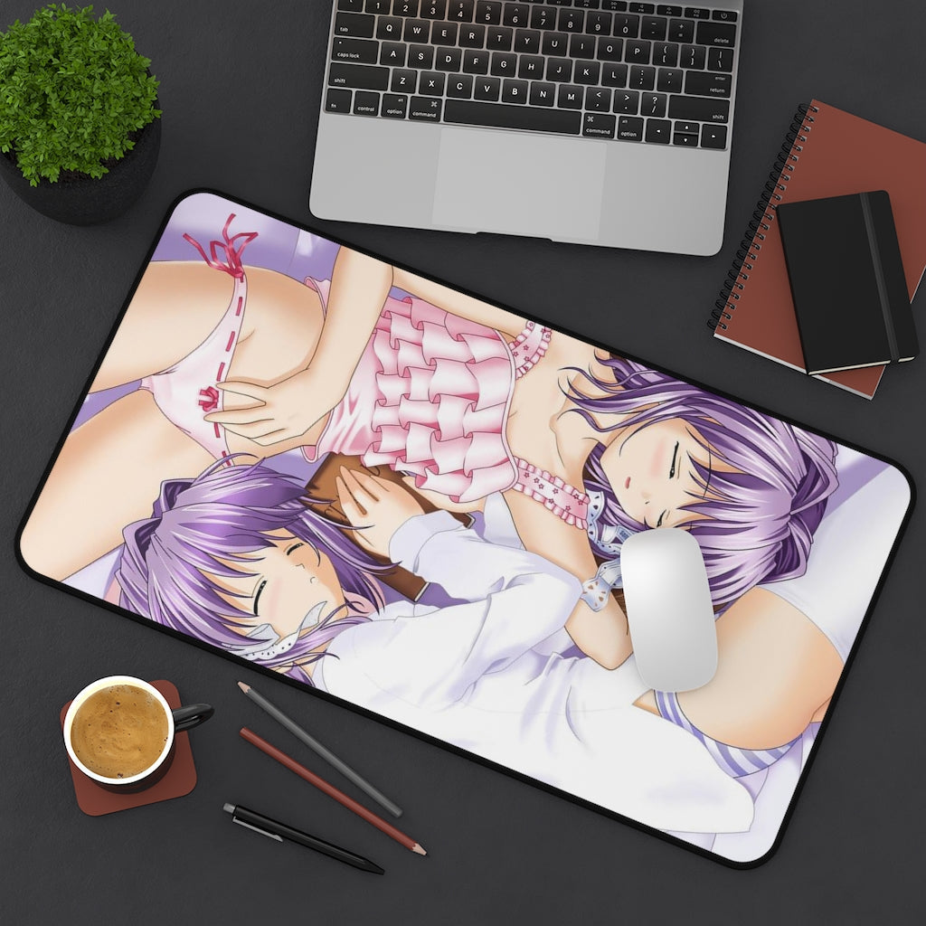 Clannad Sexy Mousepad - Sleepy Fujibayashis Anime Desk Mat - Ecchi Playmat