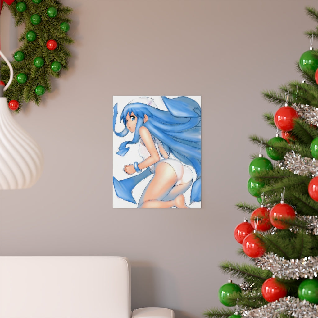 Ikamusume Shinryaku Ikamusume Poster - Lewd Premium Matte Vertical Poster - Adult Wall Art