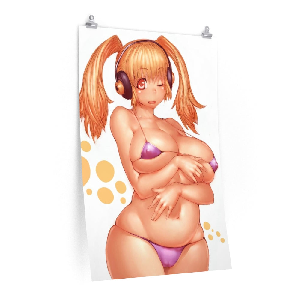 Super Pochaco Nitroplus Poster - Lewd Premium Matte Vertical Poster - Adult Wall Art