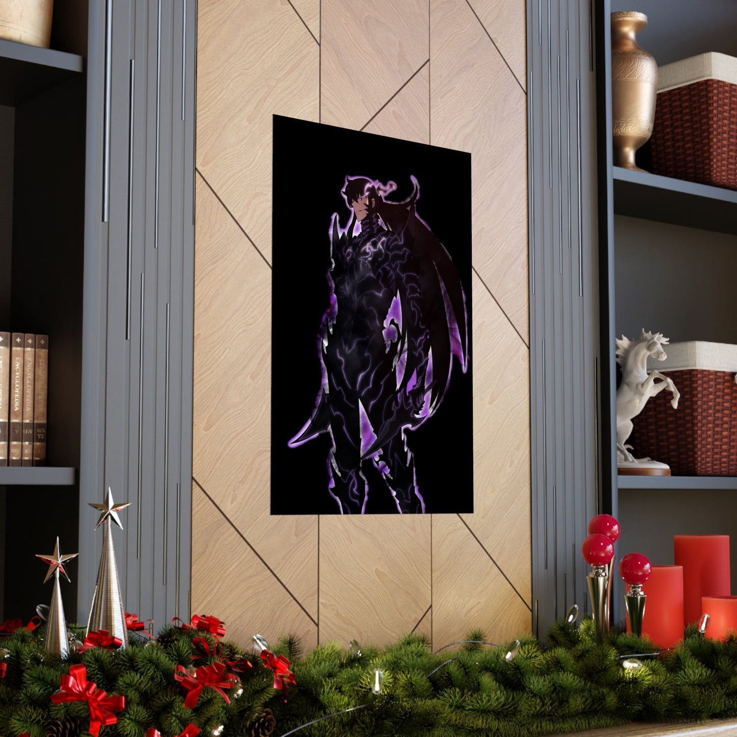 Solo Leveling Poster - Premium Matte Vertical Poster - Sung Jin Woo God Form Anime Wall Art Decor