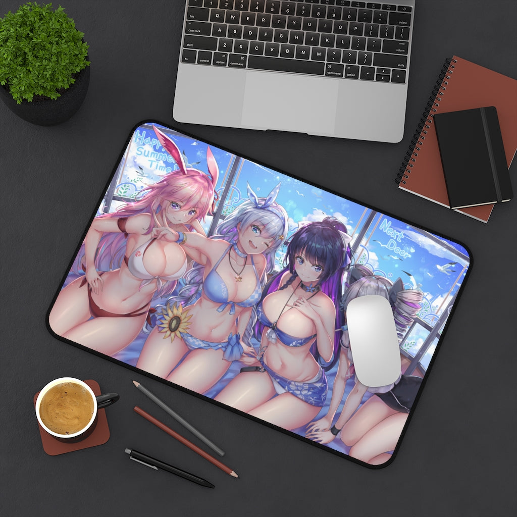 Honkai Impact Sexy Bikini Waifus Gaming Desk Mat - Anime Mousepad - Sexy Girls Playmat