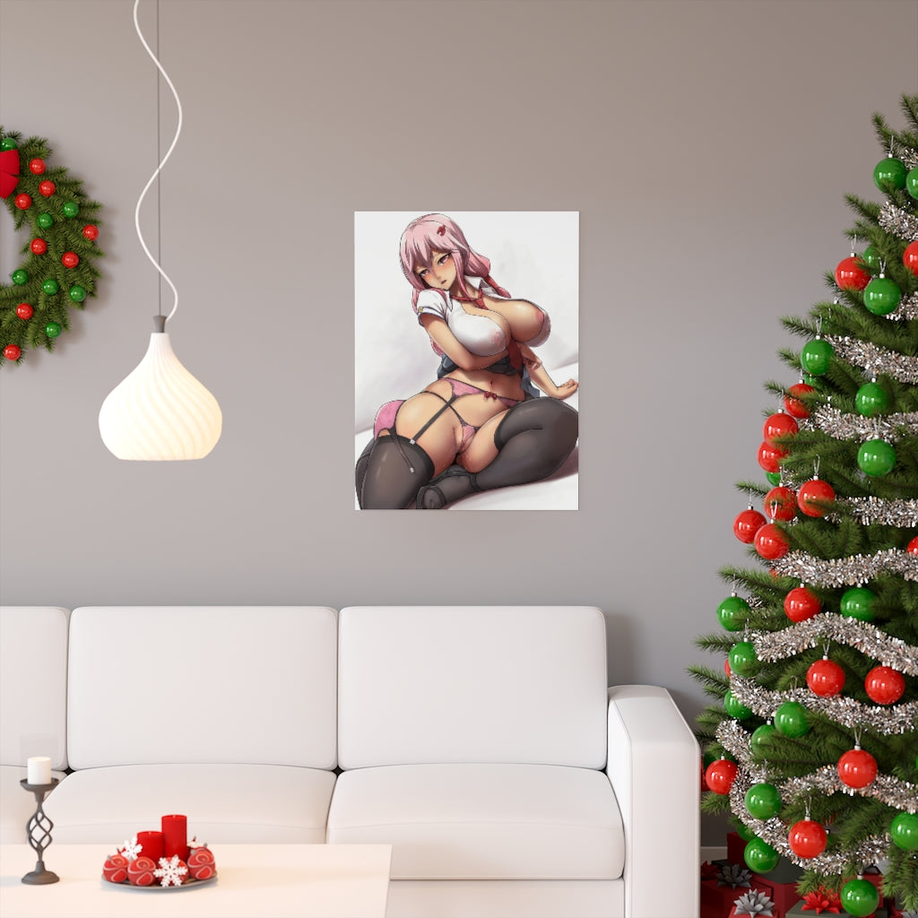 Thick Boobs Yuzuriha Inori Guilty Crown Hentai Poster - Lewd Premium Matte Vertical Poster - Adult Wall Art