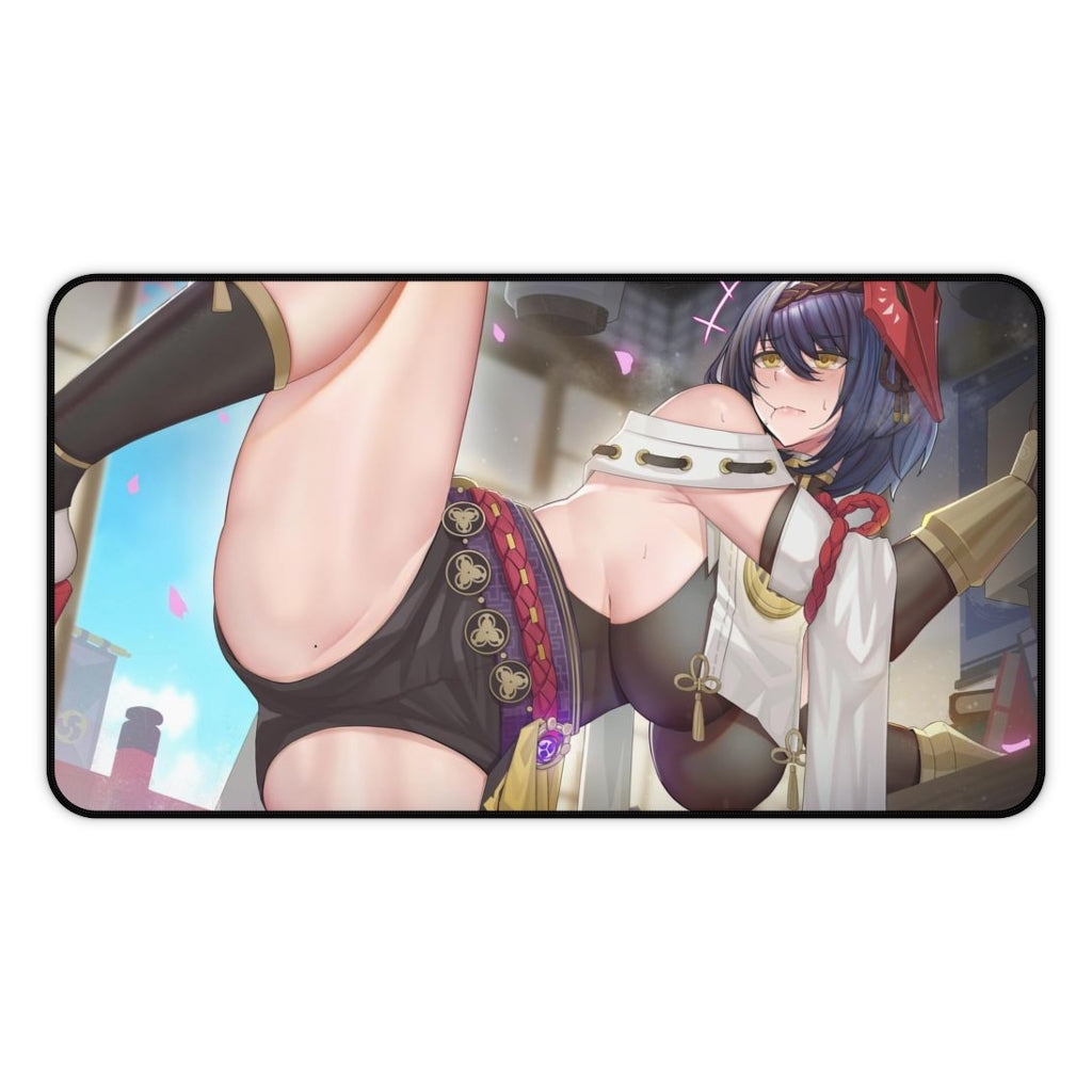 Sexy Kujou Sara Genshin Impact Desk Mat - Non Slip Mousepad