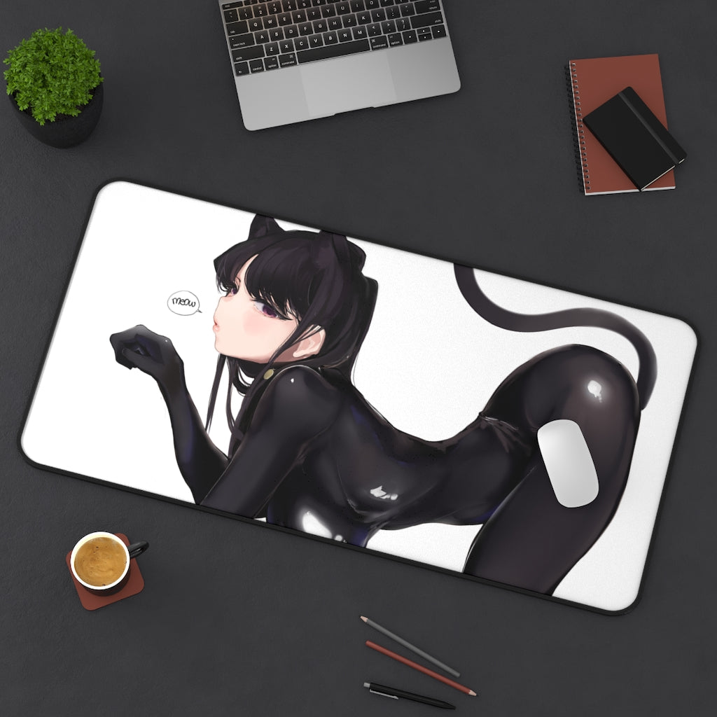 Komi San Sexy Mousepad - Neko Komi Can't Communicate Ecchi Desk Mat - Anime Playmat