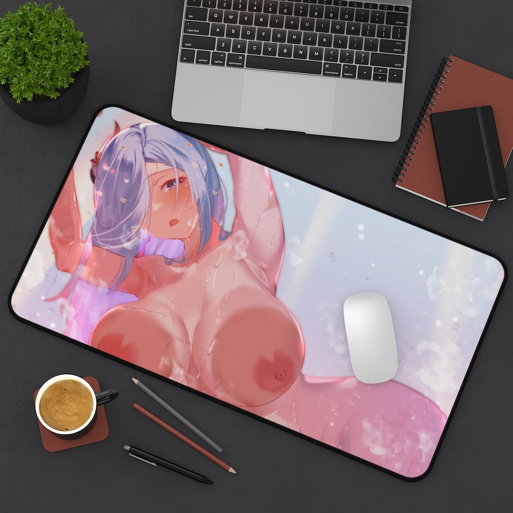 Nude Tits Shenhe Genshin Impact Desk Mat - Non Slip Mousepad