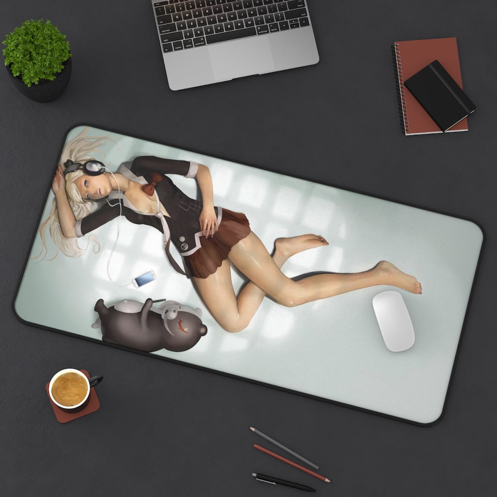 Danganronpa Sexy Mousepad - Monokuma and Junko Enoshima Desk Mat - Ecchi Gaming Playmat