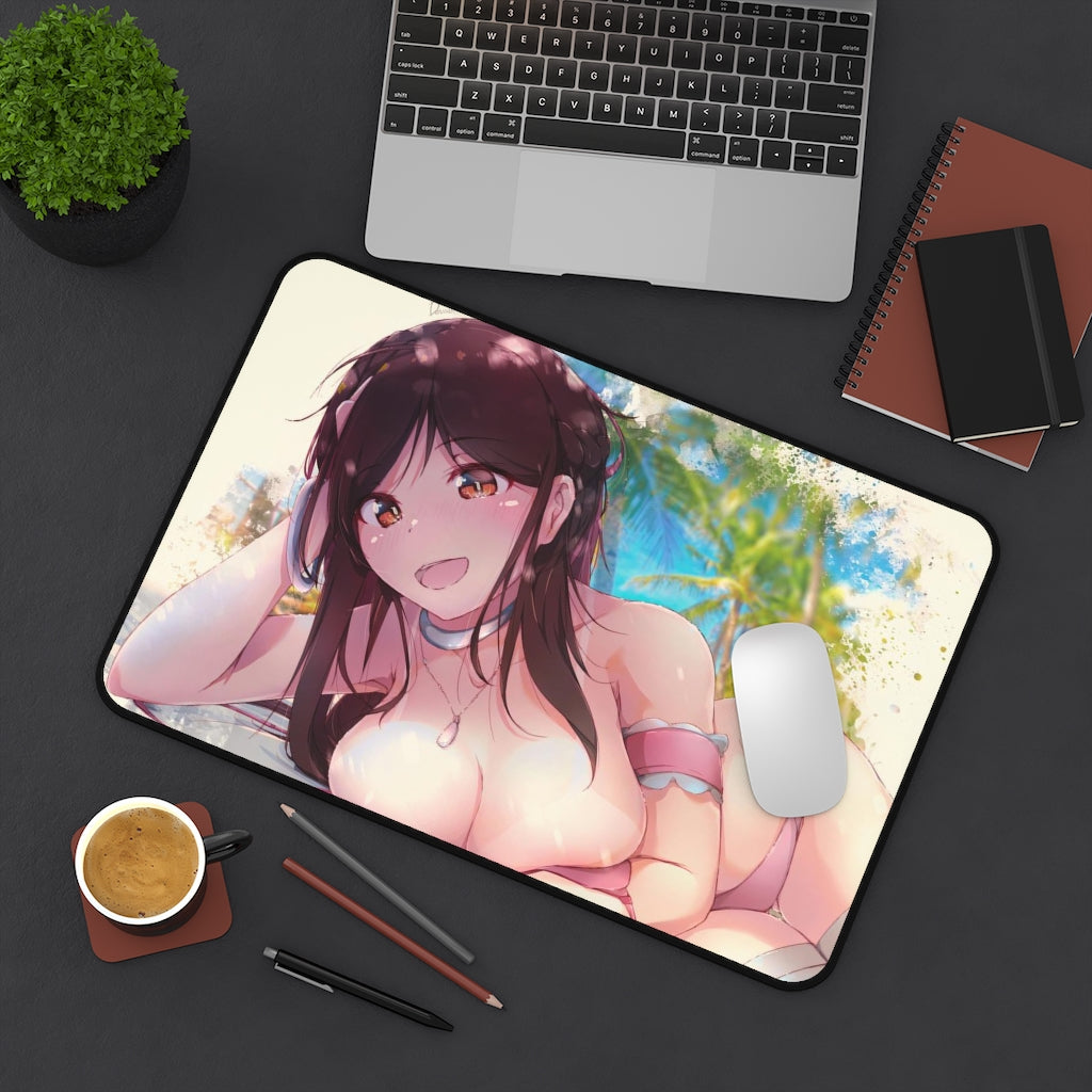 Rent A Girlfriend Sexy Bikini Chizuru Ichinose Desk Mat - Non Slip Mousepad