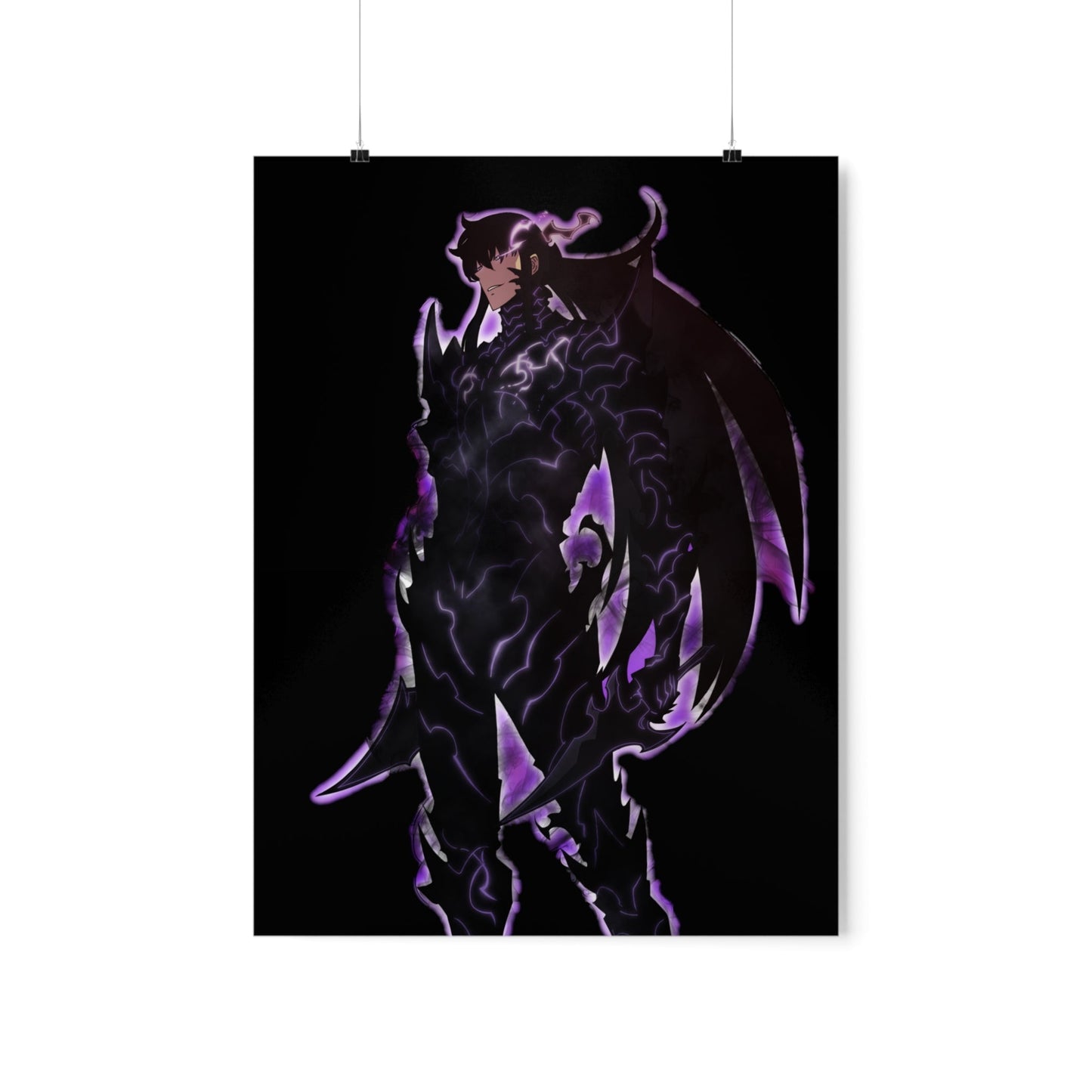 Solo Leveling Poster - Premium Matte Vertical Poster - Sung Jin Woo God Form Anime Wall Art Decor