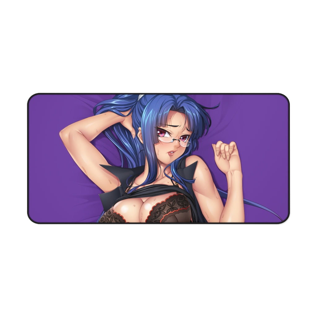 Murasaki Yatsu Big Boobs Lingerie Taimanin Mahou Kaiju Desk Mat - Non Slip Mousepad