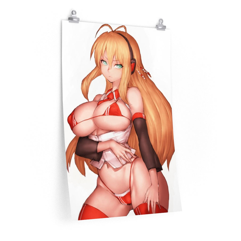 Tsurumaki Maki Voiceroid Poster - Lewd Premium Matte Vertical Poster - Adult Wall Art