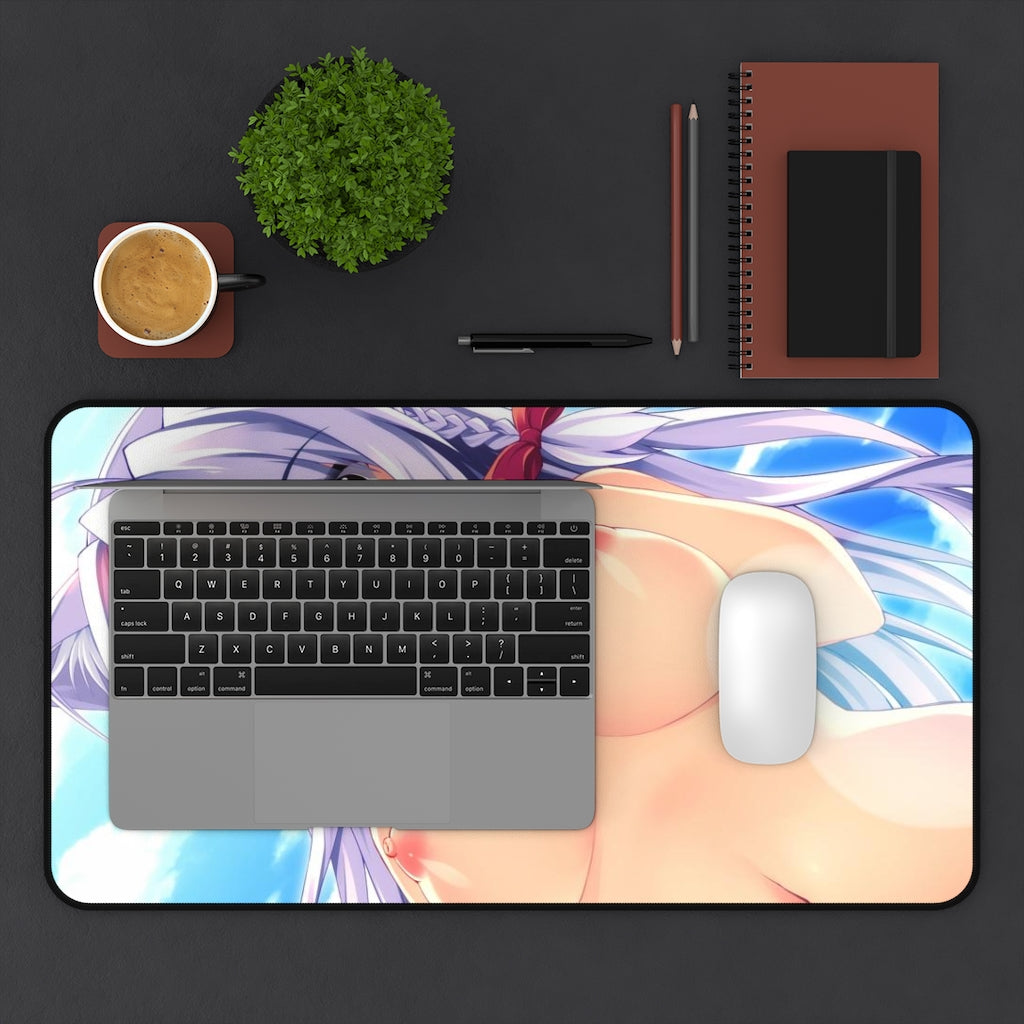 Leonmitchelli Galette Des Rois Dog Days Nude Boobs Sexy Neko Desk Mat - Non Slip Mousepad