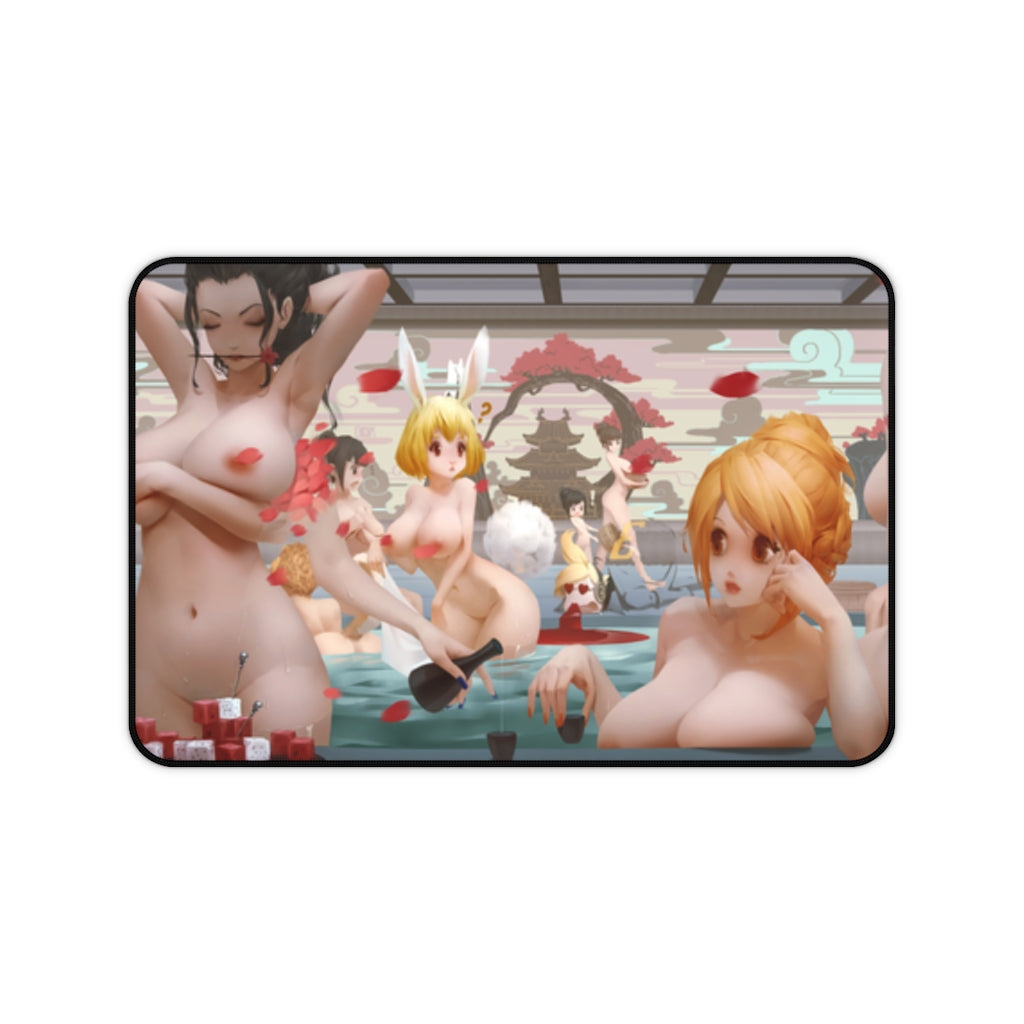 One Piece Nude Waifus Onsen Desk Mat - Lewd Mousepad - Sexy Anime Girls Playmat