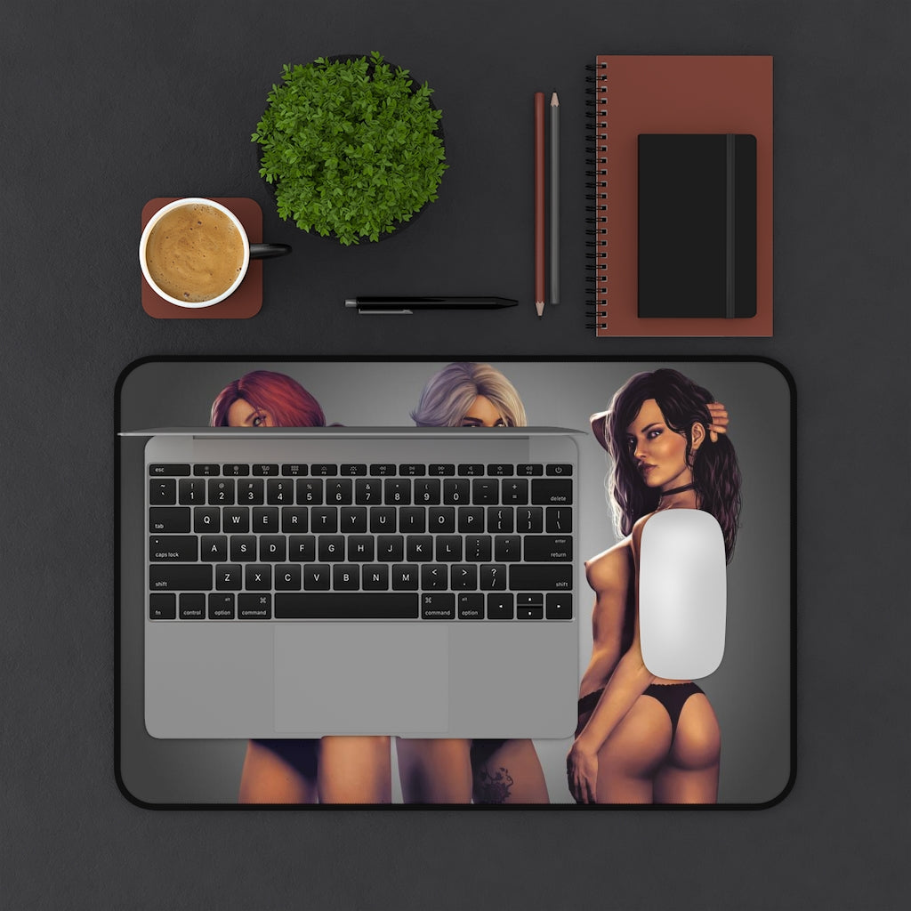 The Witcher Sexy Waifus Triss Ciri Yennefer Desk Mat - Non Slip Mousepad