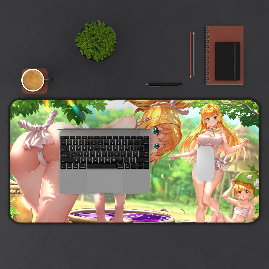 Sexy Kohaku and Ruri Dr Stone Gaming Desk Mat - Anime Mousepad - Sexy Girl Playmat