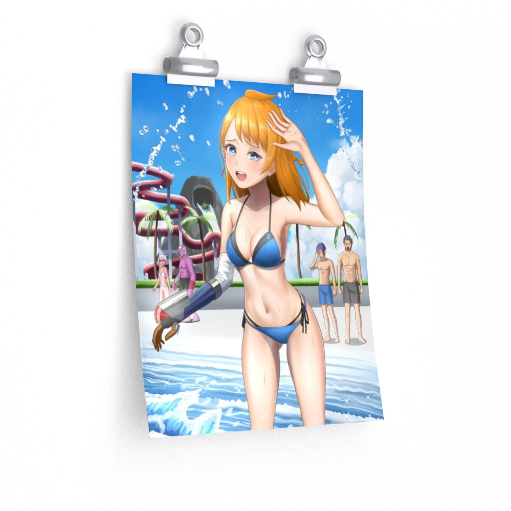 Natsume Bikini Decadence Poster - Lewd Premium Matte Vertical Poster - Adult Wall Art