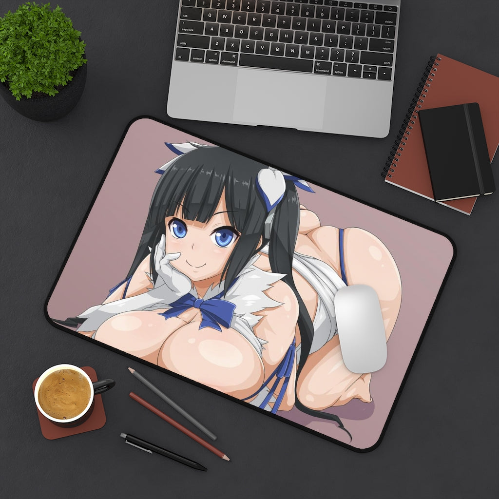 DanMachi Sexy Mousepad - Big Boobs Hestia Anime Desk Mat - Ecchi Playmat - Is It Wrong To Try To Pick Up Girls In A Dungeon