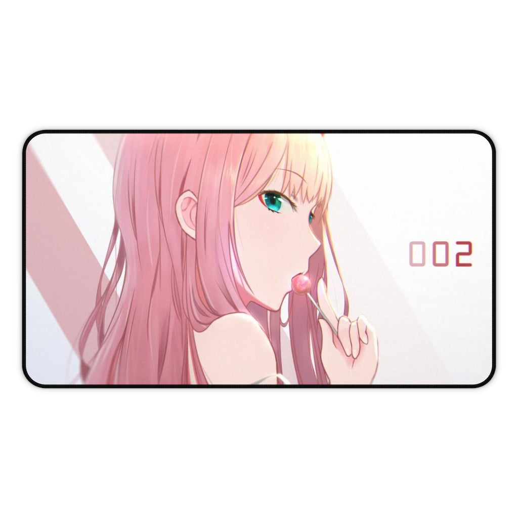 Zero Two Lollipop Darling In The Franxx Desk Mat - Non Slip Mousepad