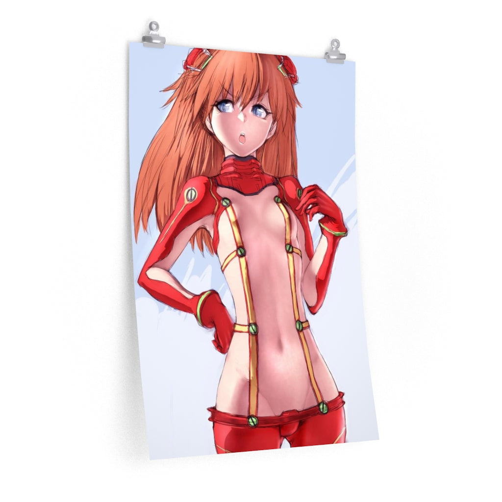 Souryuu Asuka Langley Neon Genesis Evangelion Poster - Lewd Premium Matte Vertical Poster - Adult Wall Art