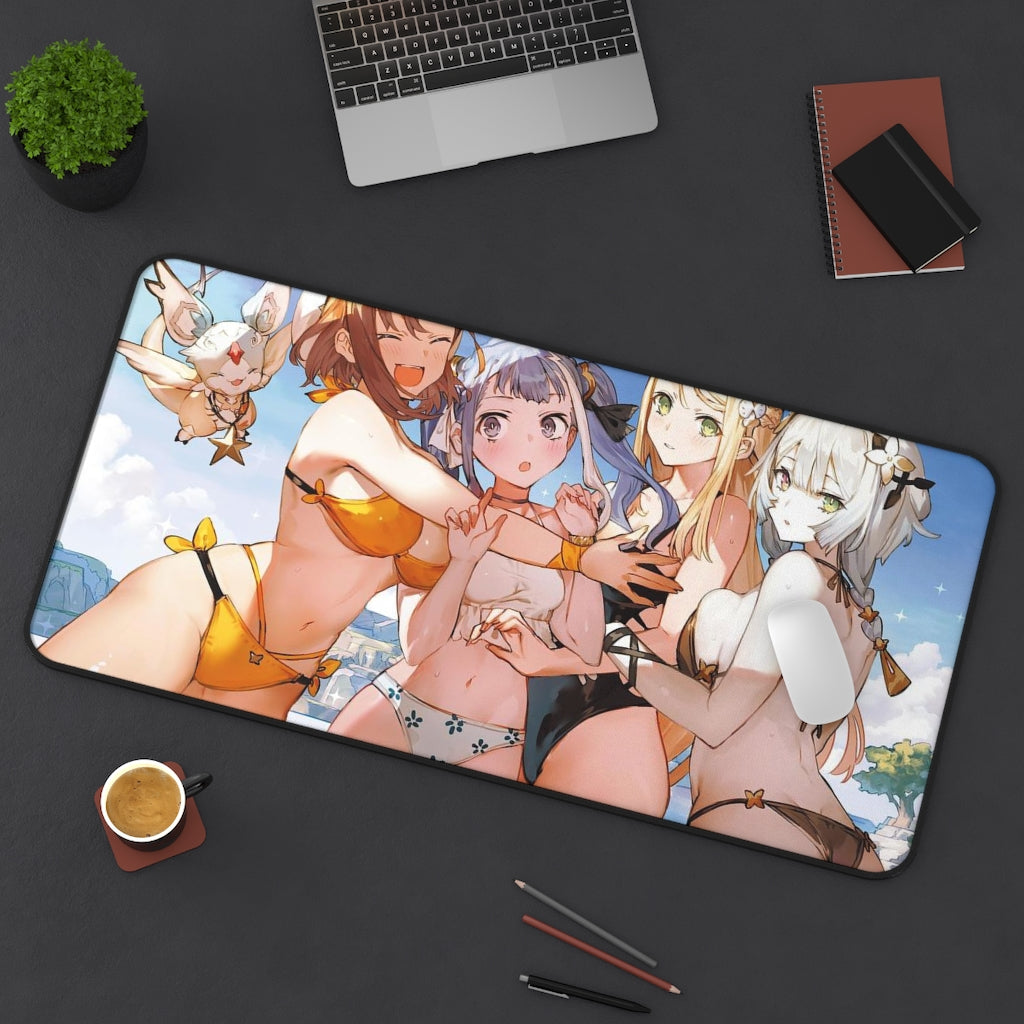 Atelier Ryza Sexy Mousepad - Bikini Waifus Desk Mat - Ecchi Gaming Playmat