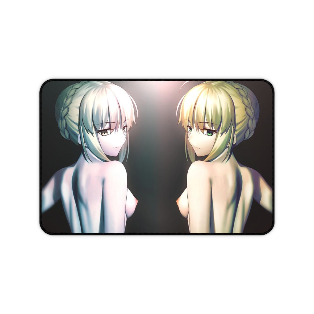 Nude Tits Artoria Pendragon and Saber Alter Fate Grand Order Desk Mat - Non Slip Mousepad