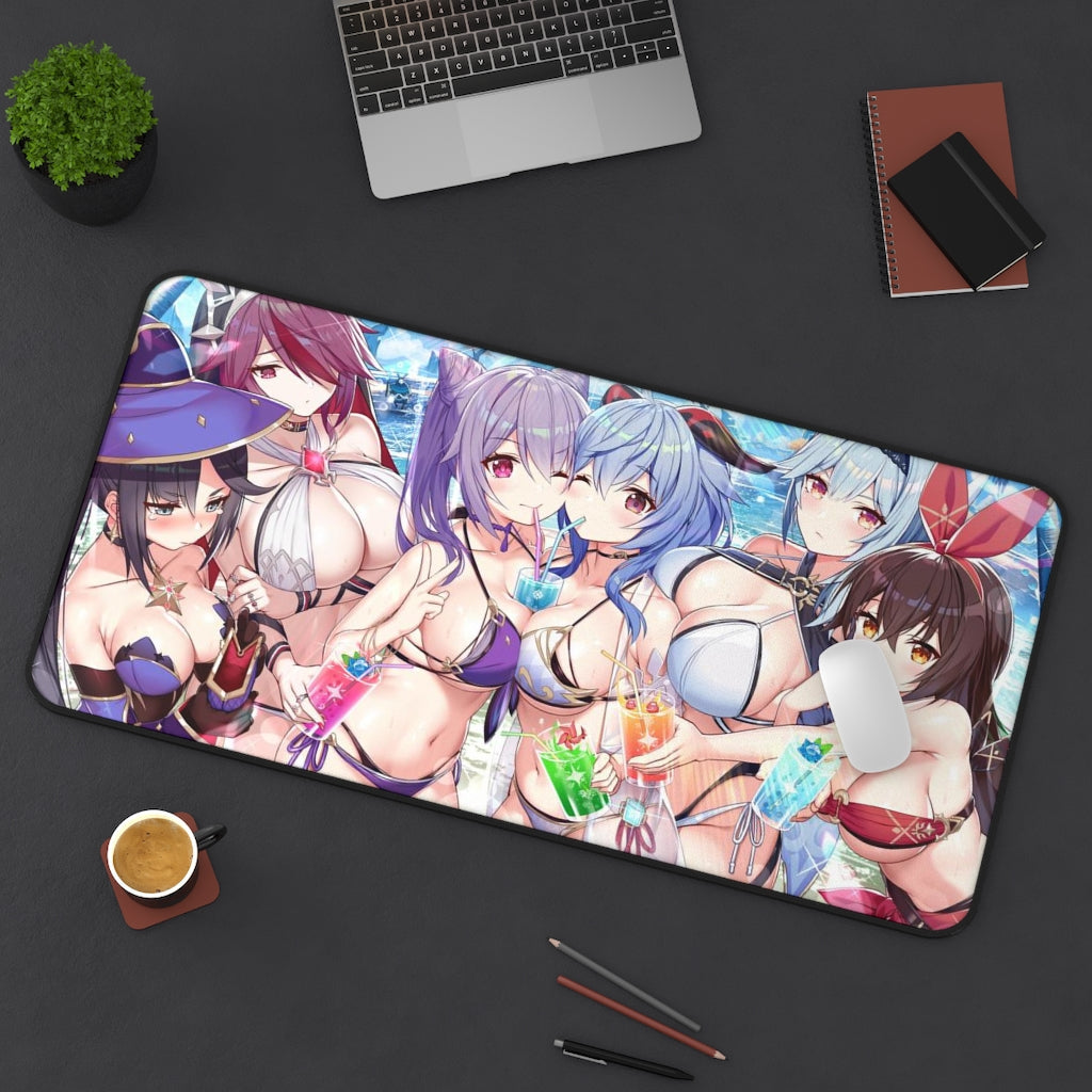 Genshin Impact Anime Mousepad Doujin - Desk Mat - Big Gaming Mouse Pad - MTG Playmat