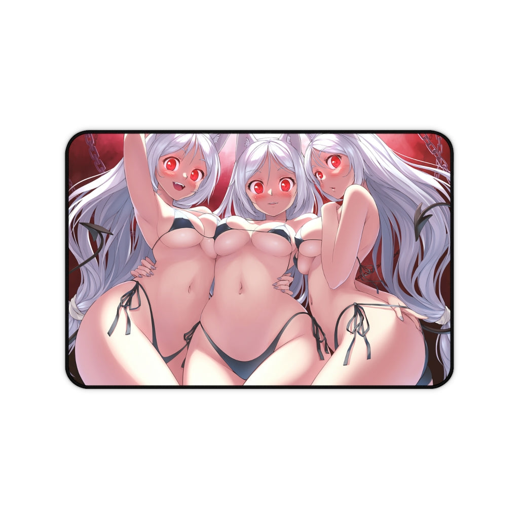 Helltaker Cerberus Bikini Desk Mat - Ecchi Mousepad - MTG Playmat