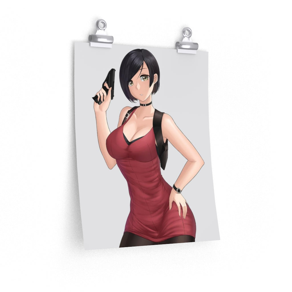 Ada Wong Resident Evil Sexy Poster - Lewd Premium Matte Vertical Poster - Adult Wall Art