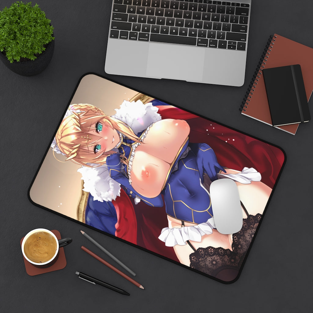 Nude Tits Artoria Pendragon Fate Grand Order Desk Mat - Non Slip Mousepad