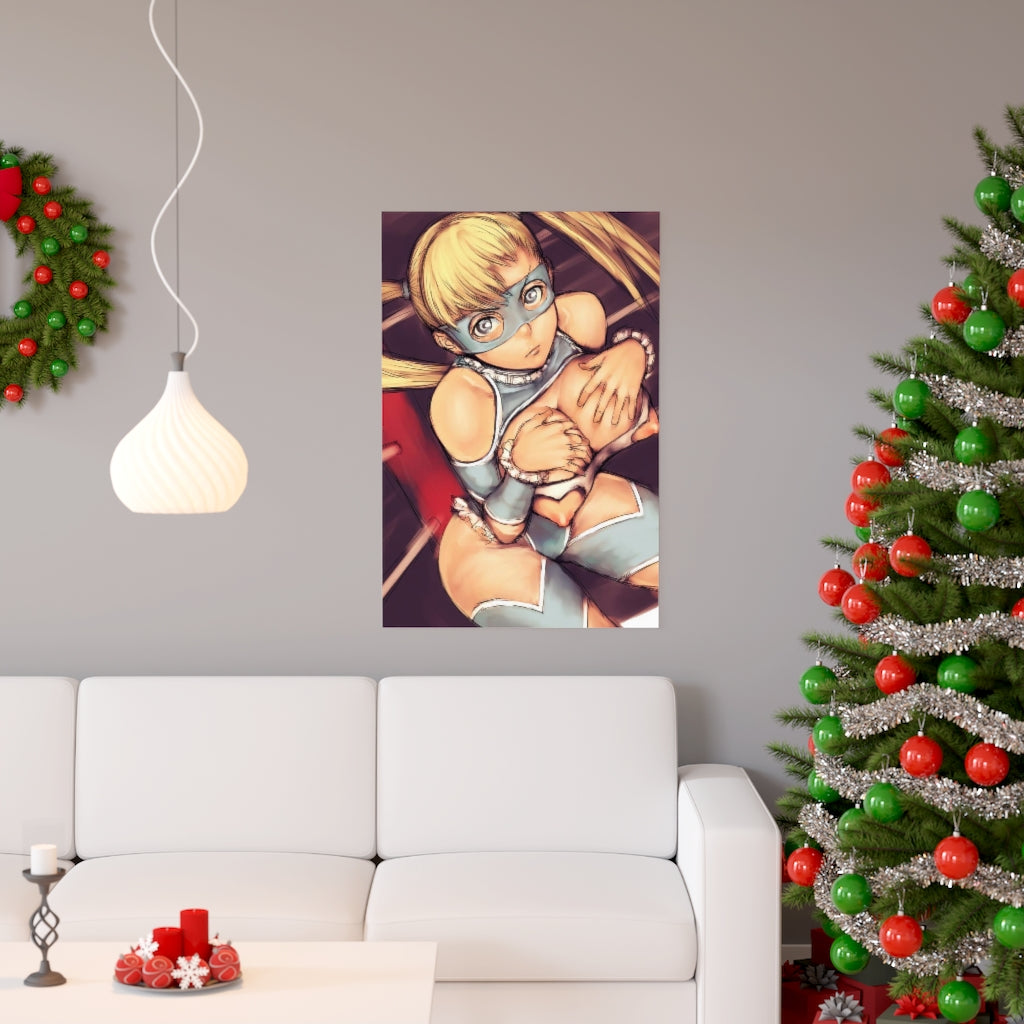 Rainbow Mika Street Fighter Poster - Lewd Premium Matte Vertical Poster - Adult Wall Art