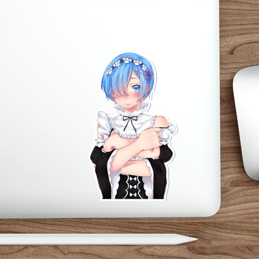 Re Zero Rem Topless Maid Waterproof Sticker - Ecchi Vinyl Decal