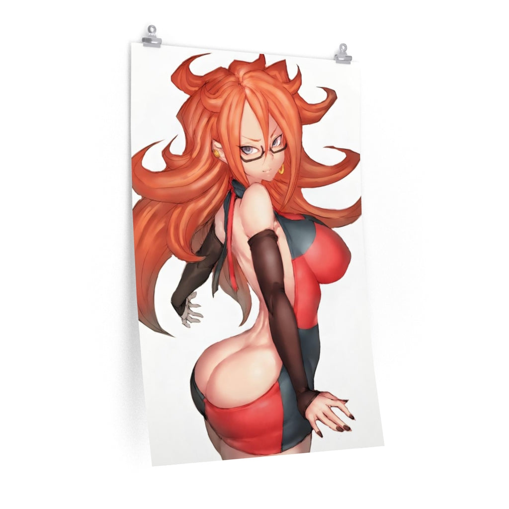 Android 21 Dragon Ball Poster - Lewd Premium Matte Vertical Poster - Adult Wall Art