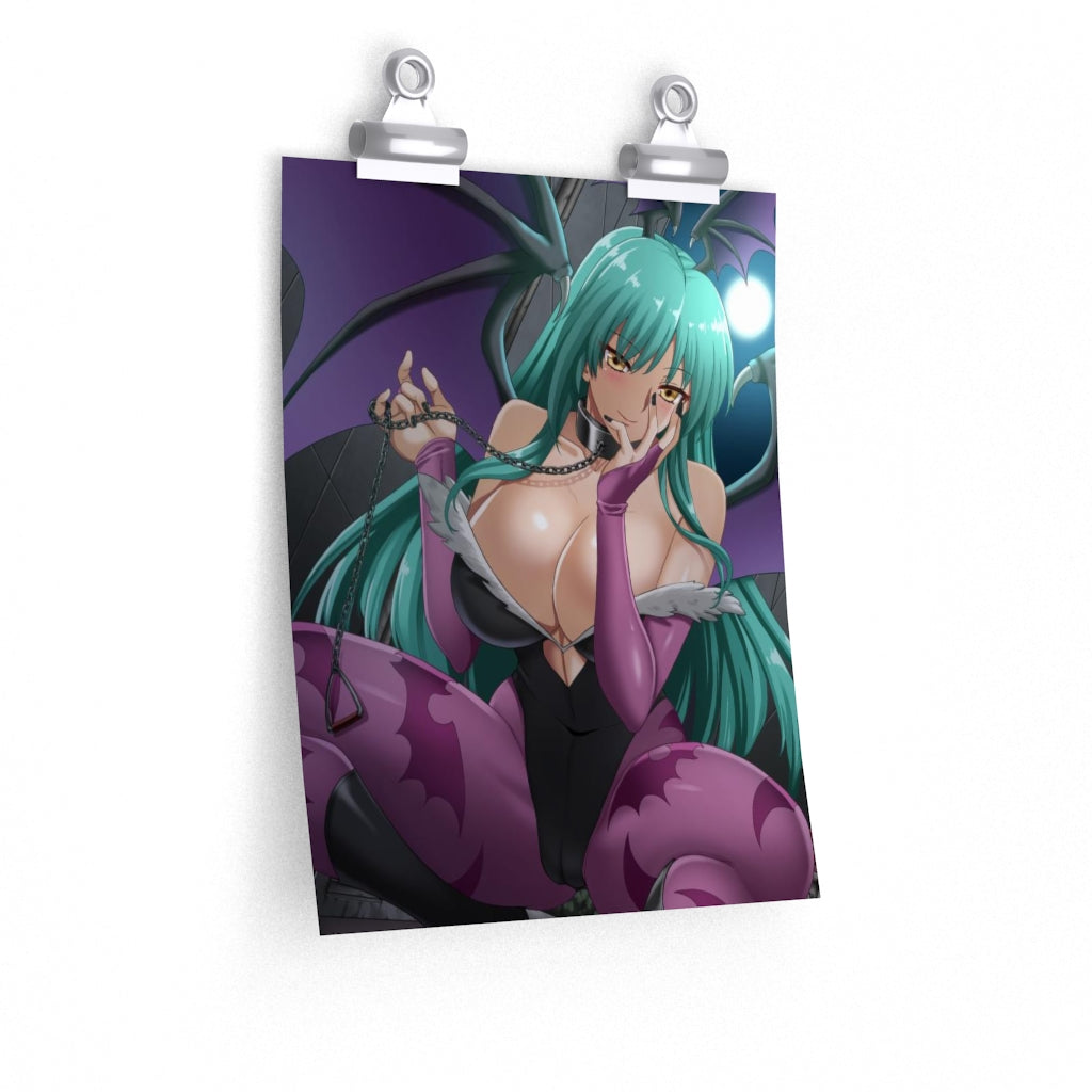 Sexy Morrigan Aensland Darkstalkers Poster - Lewd Premium Matte Vertical Poster - Adult Wall Art