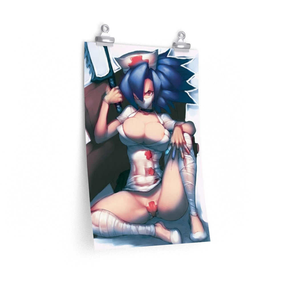 Valentine Skullgirls Poster - Lewd Premium Matte Vertical Poster - Adult Wall Art