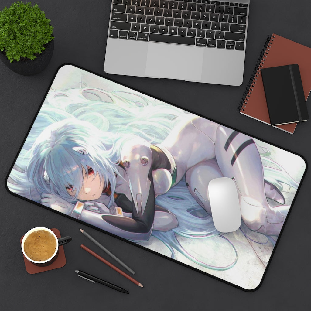 Ayanami Rei Long Hair Evangelion Desk Mat - Non Slip Mousepad