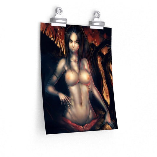 Chaos Witch Quelaag Dark Souls Poster - Lewd Premium Matte Vertical Poster - Adult Wall Art