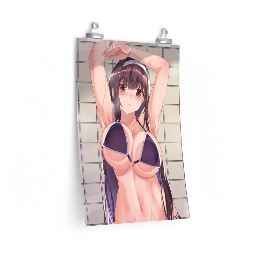 Utaha Kasumigaoka Saekano How to Raise a Boring Girlfriend Big Boobs Bikini Poster - Lewd Premium Matte Vertical Poster - Adult Wall Art