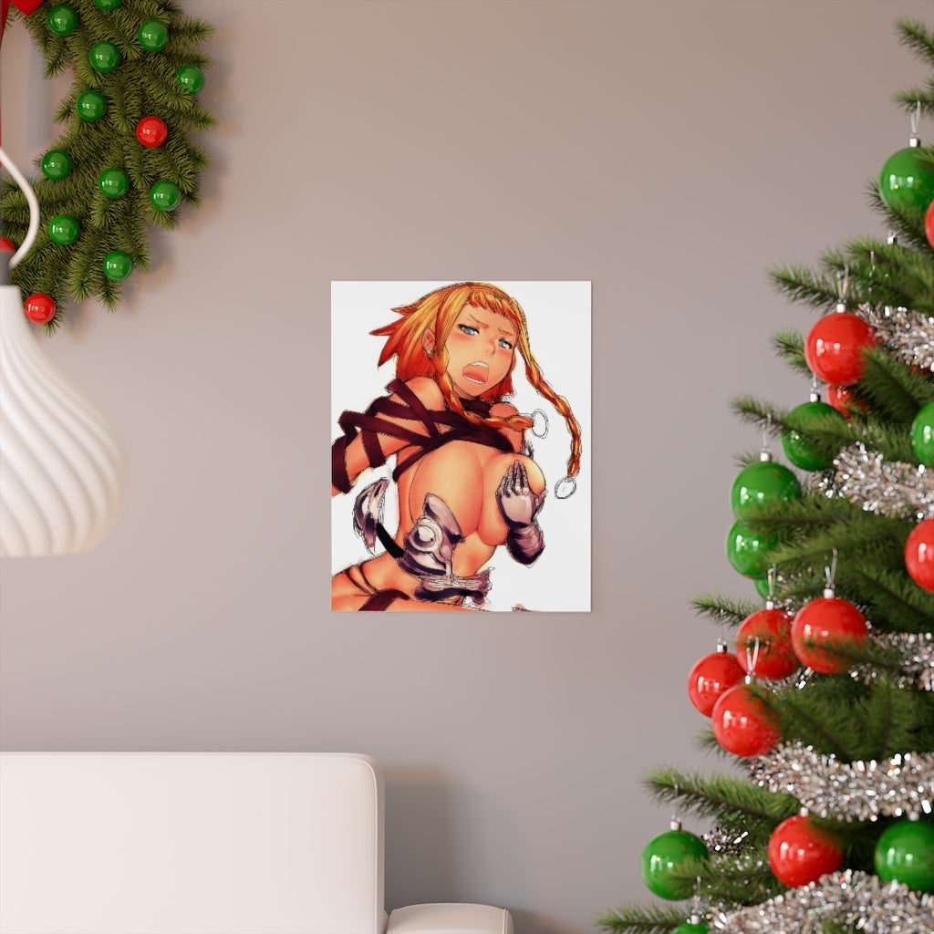 Leina And Exiled Warrior Leina Queen's Blade Poster - Lewd Premium Matte Vertical Poster - Adult Wall Art