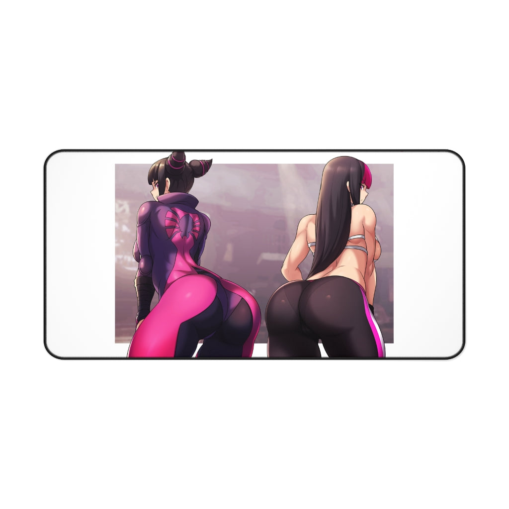 Street Fighter Sexy Mousepad - Cute Butt Juri Large Gaming Desk Mat - Ecchi Desk Pad