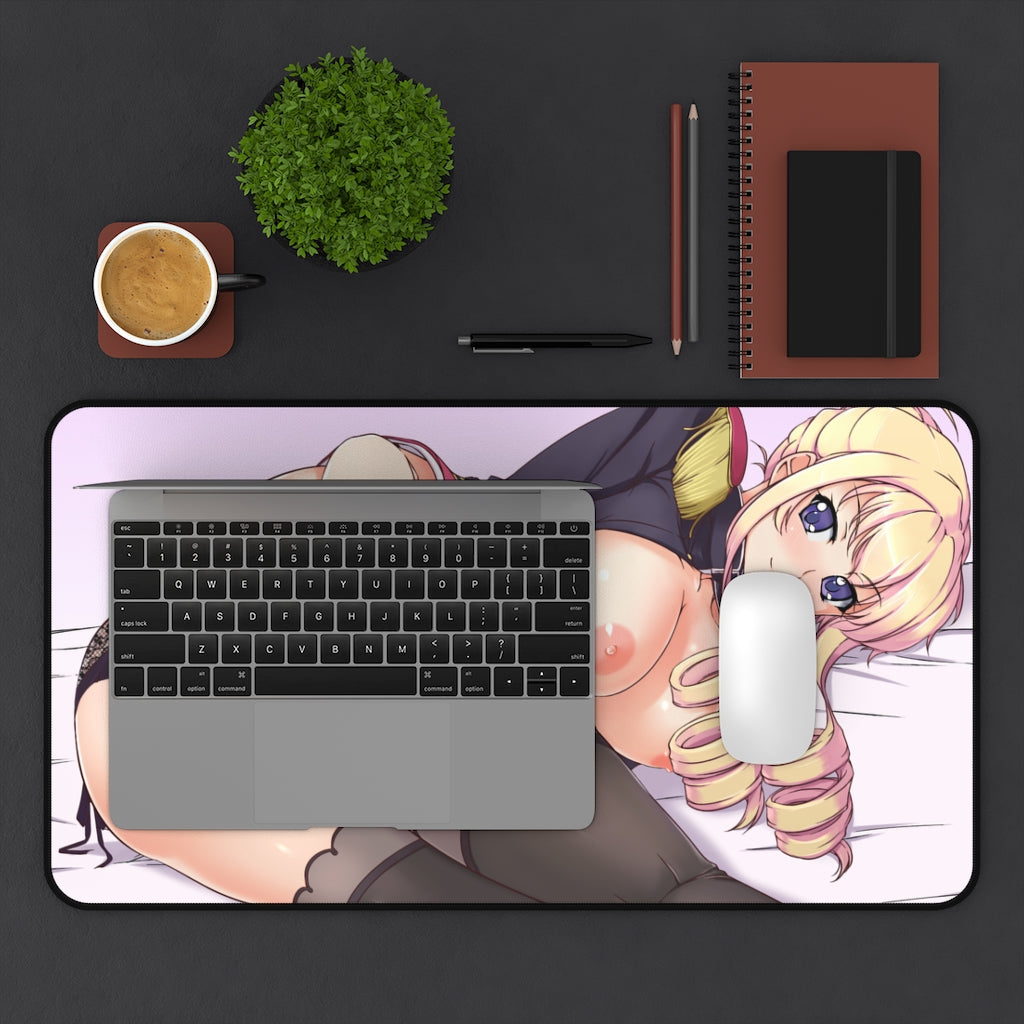 Bertille Althusser Walkure Romanze Nude Boobs Desk Mat - Non Slip Mousepad