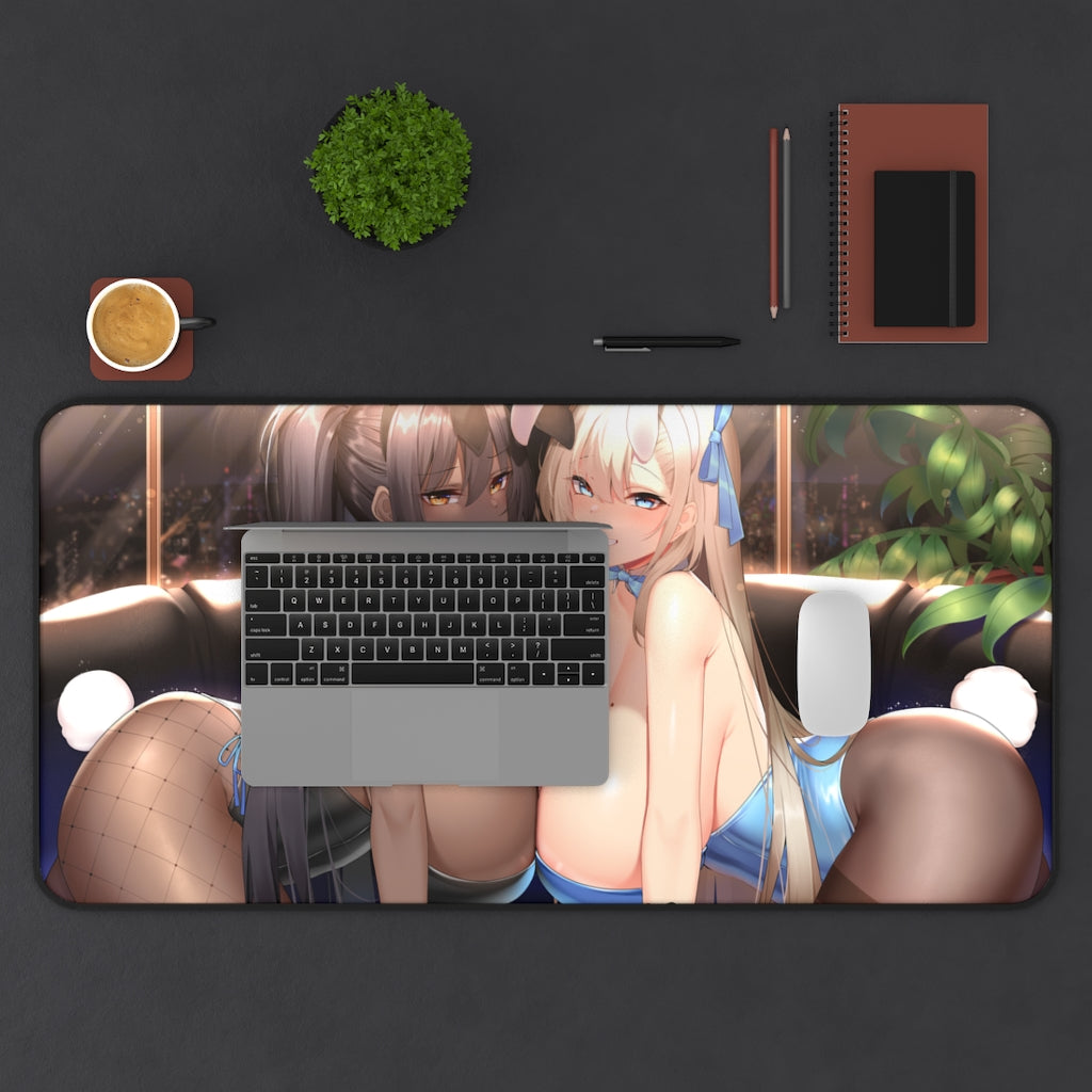 Blue Archive Mousepad - Big Boobs Bunny Girl Waifus Large Desk Mat - Ecchi Playmat