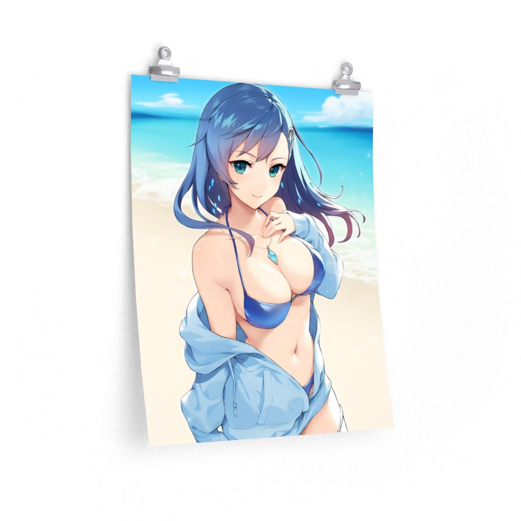 Maria Traydor Bikini Star Ocean Ecchi Poster - Lewd Premium Matte Vertical Poster - Adult Wall Art