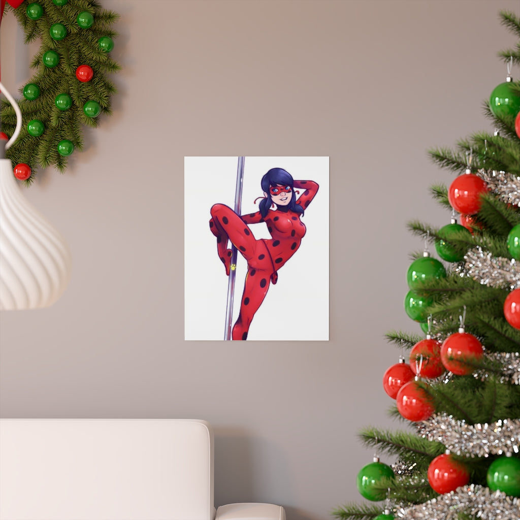 Miraculous Ladybug Sexy Pole Dance Poster - Lewd Premium Matte Vertical Poster - Adult Wall Art